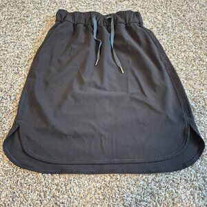 Lululemon On The Fly Skirt Midi Black Performance Tennis Golf Preppy Active 2